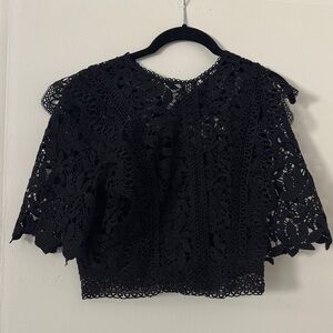 Elegant Black Lace Top
